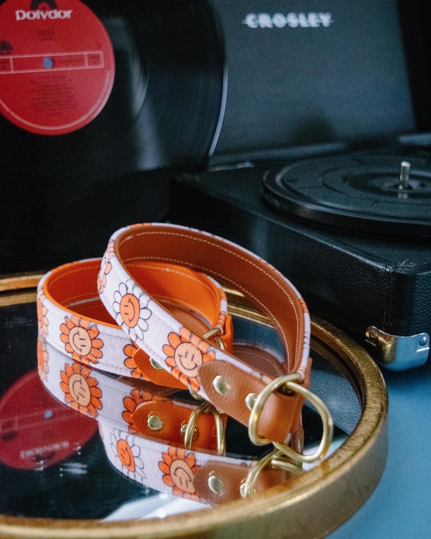 Flower Power Velvet Collar