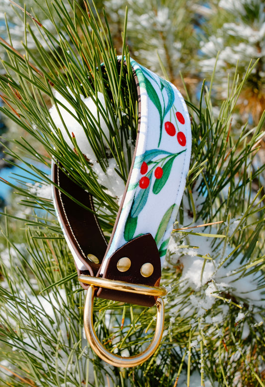 Frosted Cranberry Velvet Collar