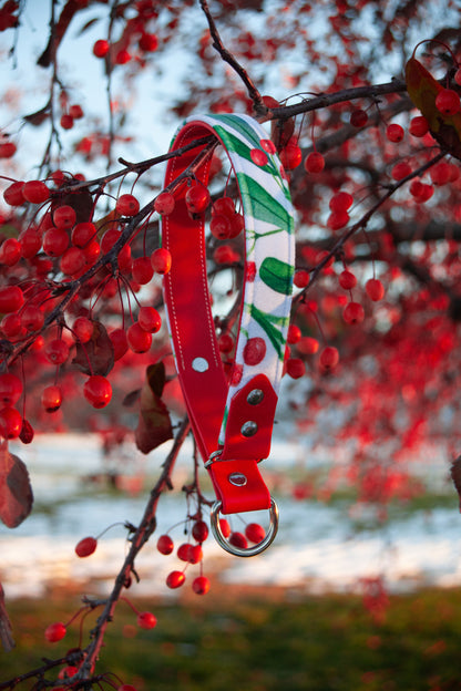 Frosted Cranberry Velvet Collar